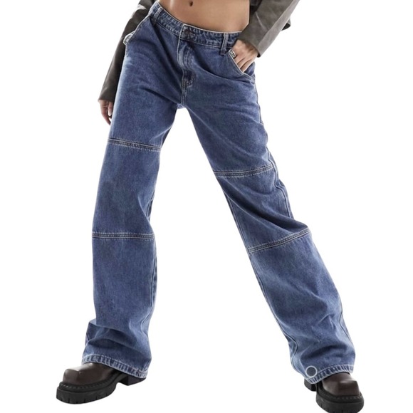 Lioness Denim - LIONESS Freedom Jeans Blue‎ Denim Size US 2 (28x33) Straight Leg Relaxed Fit NWT